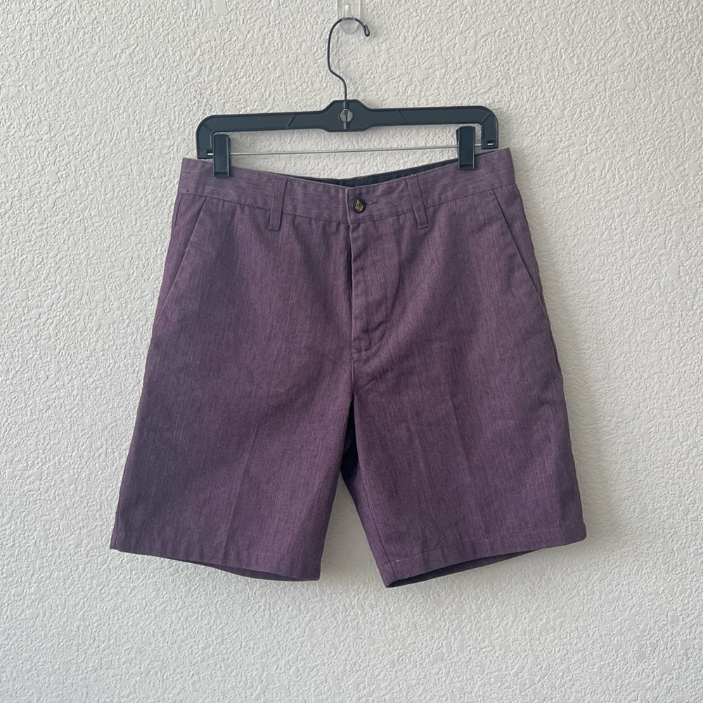 Volcom Shorts Mens Size 30 Corpo Class Chino Purple Skater Flat Front
